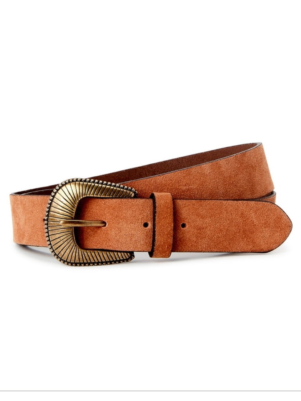 Time and Tru 100% cognac suede belt in 3xl